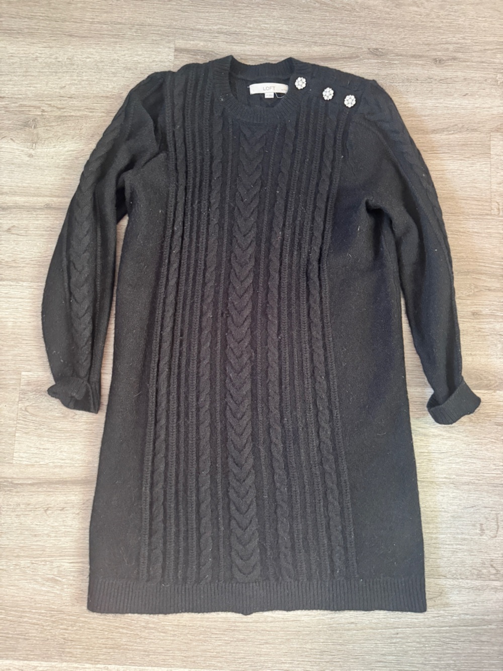 LOFT Cable-Knit Sweater Dress